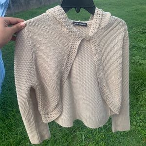 Beige crochet cardigan